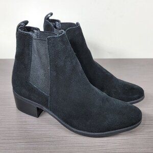 Steve Madden Dover Chelsea Boot, Black Suede, Womens Size 7 M